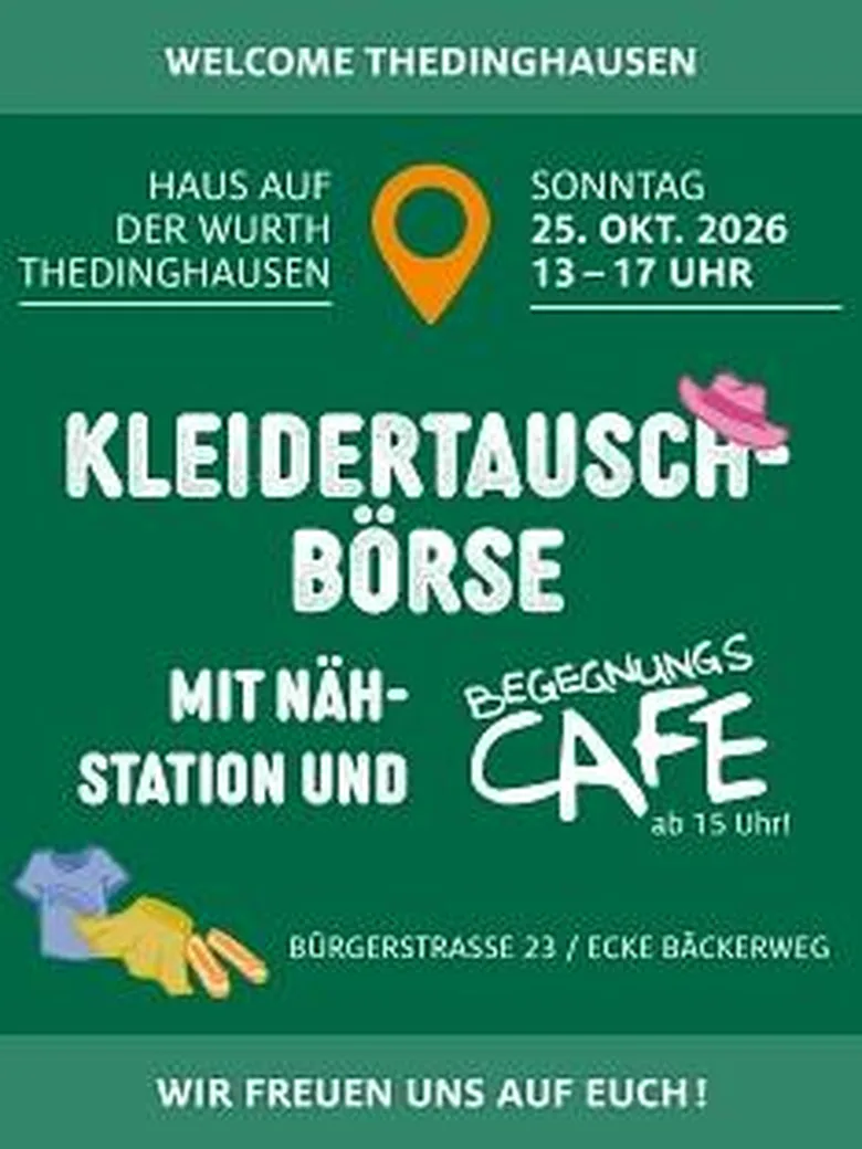 Kleidertauschbörse mit Nähstation und Begegnungscafé