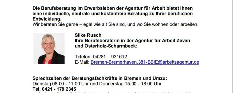 Berufsberatung im Erwerbsleben - Beratung für Ihre berufliche Zukunft
