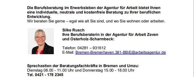 Berufsberatung im Erwerbsleben - Beratung für Ihre berufliche Zukunft