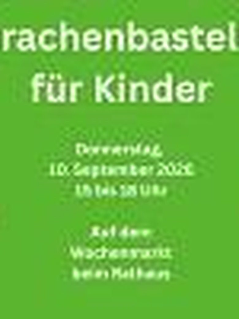 Drachenbasteln auf dem Wochenmarkt