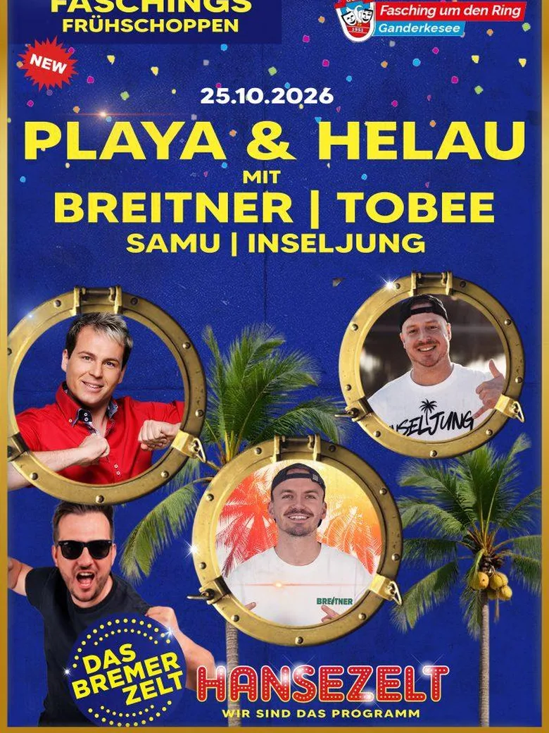 KARNEVAL FRÜHSCHOPPEN MIT BREITNER UND TOBEE