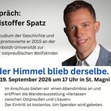 Nur der Himmel blieb derselbe. Dr. Christopher Spatz in St. Magni