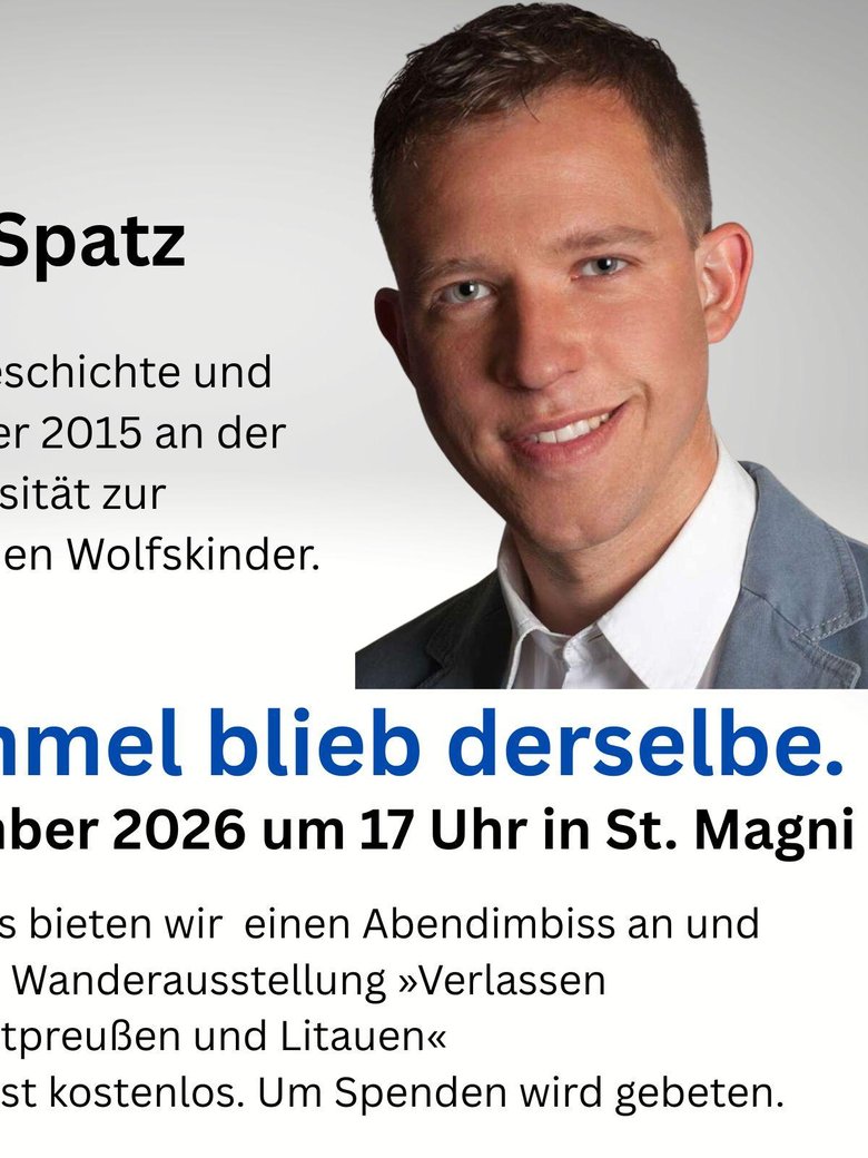 Nur der Himmel blieb derselbe. Dr. Christopher Spatz in St. Magni