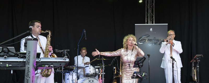 Musikalische Unterhaltung beim Duhner Wattrennen