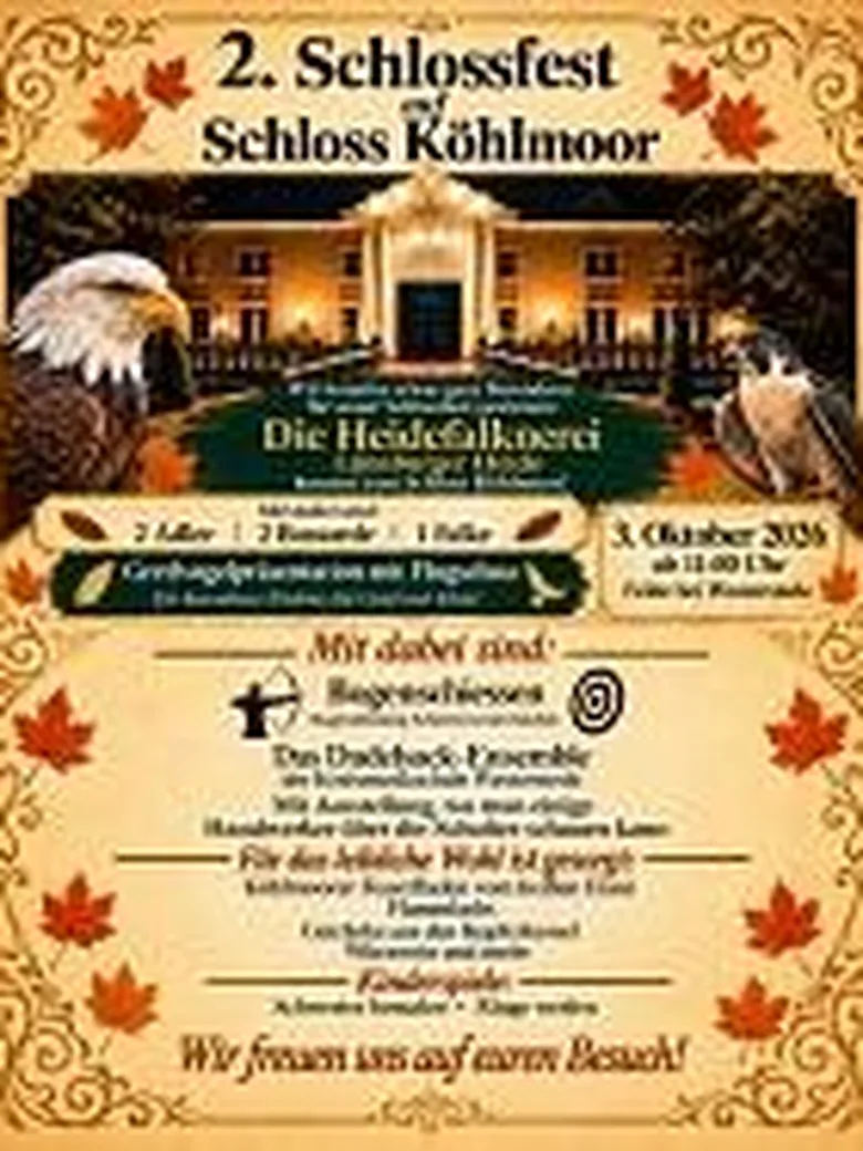 2. Schlossfest Köhlmoor mit Greifvogelpräsentation