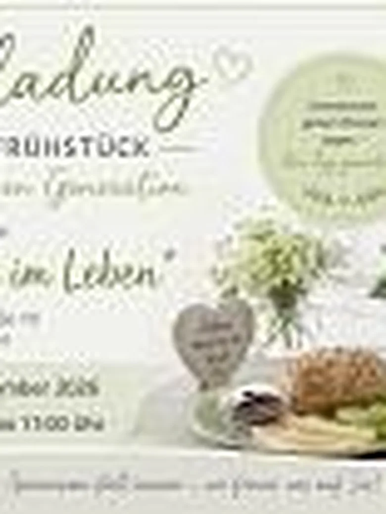 Einladung zum Frühstück der älteren Generation