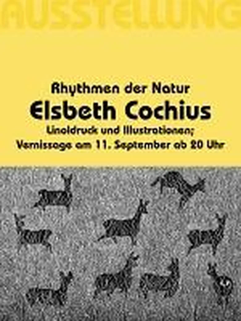 Galeriekaffee inmitten der Linolschnitten von Elsbeth Cochius