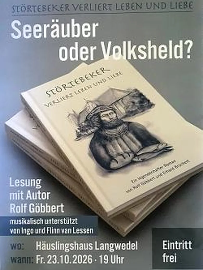 Rolf Göbbert-„Störtebeker – Verliert Leben und Liebe“ Lesung mit musikalischem Rahmenprogramm