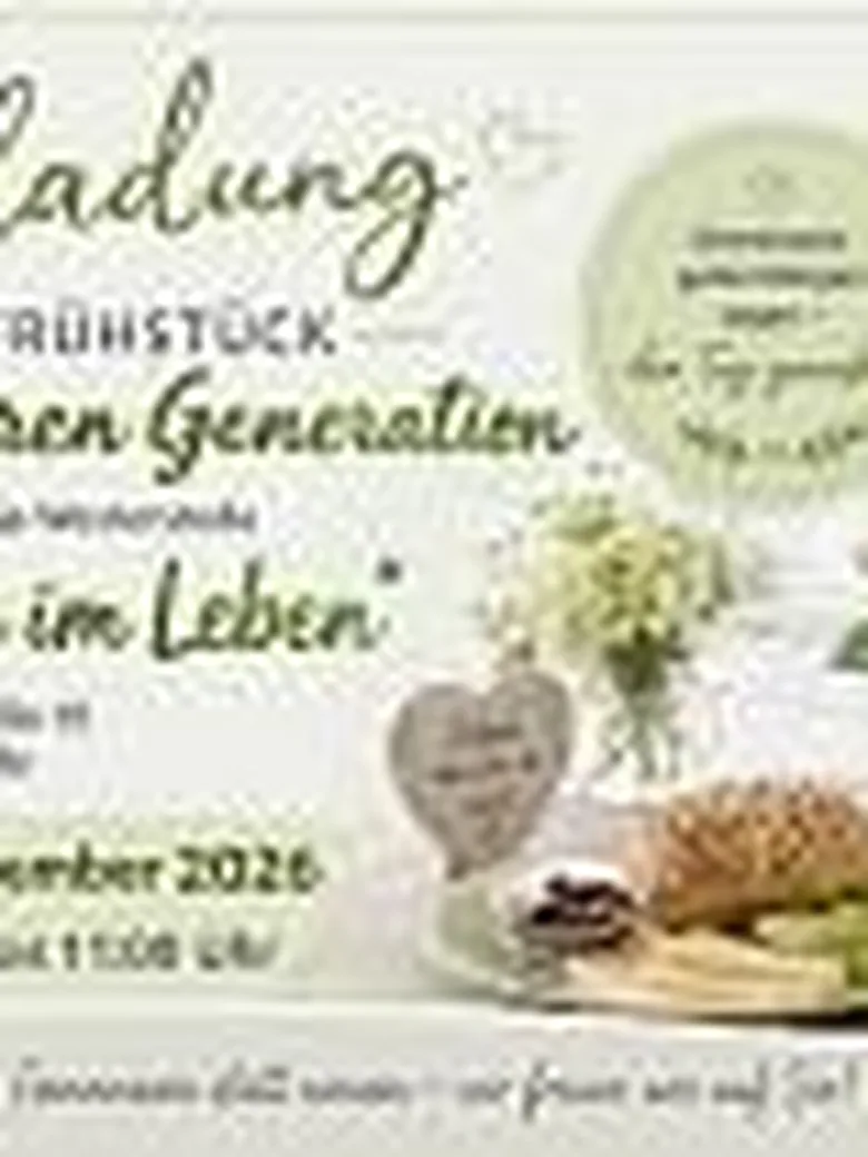 Einladung zum Frühstück der älteren Generation
