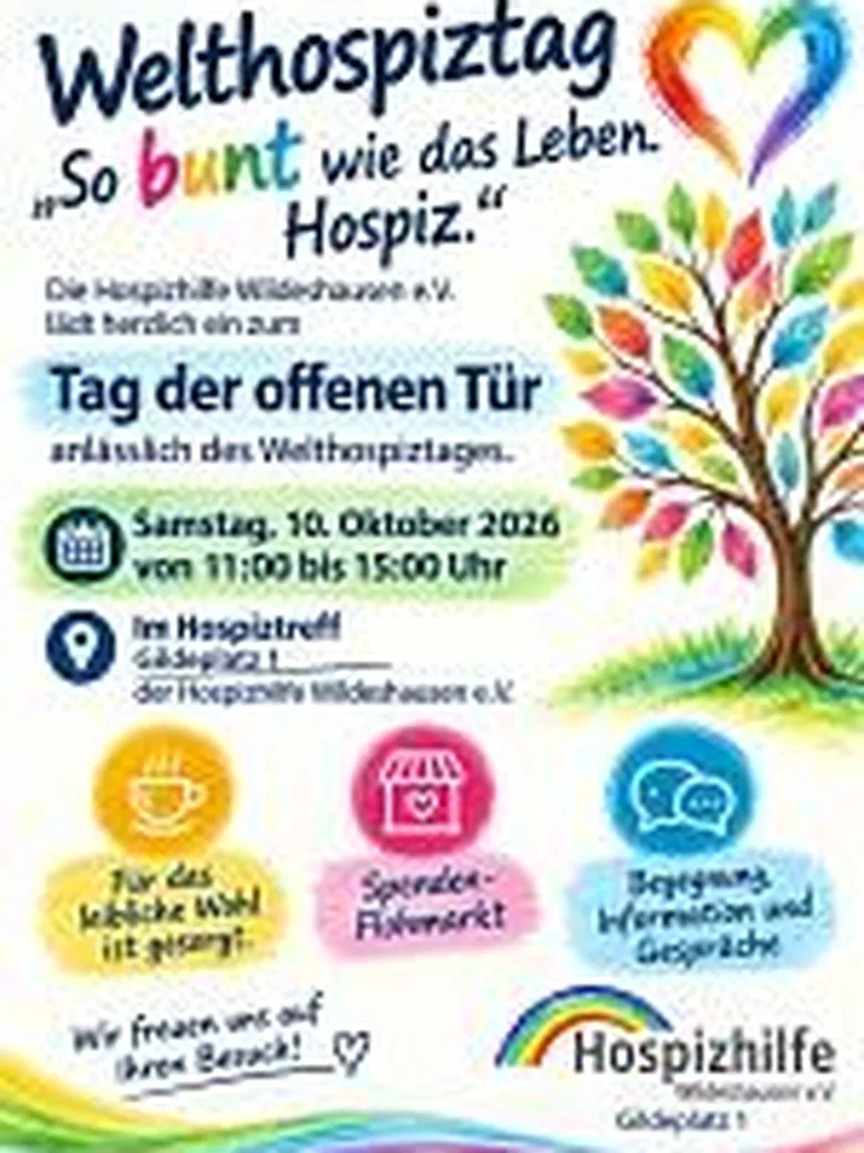 Welthospiztag. So bunt wie das Leben. Hospiz!