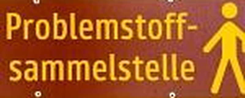 Problemabfallsammlung auf dem Recyclinghof