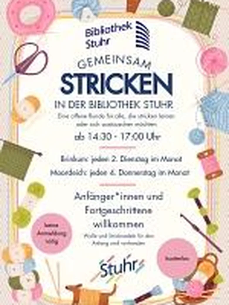 Gemeinsam Stricken in der Bibliothek