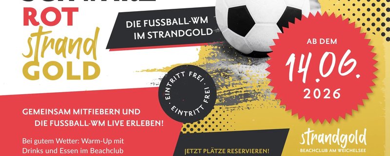 Schwarz-Rot-Strandgold - die WM Party