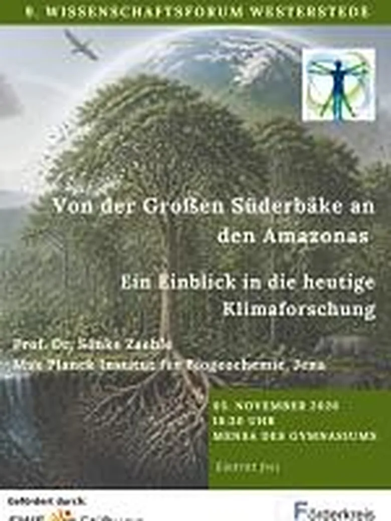Vortrag im 9. Wissenschaftsforum Westerstede - Prof. Dr. Sönke Zaehle - Von der Großen Süderbäke an den Amazonas - Klimaforschung