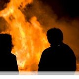 Osterfeuer in Schlüte