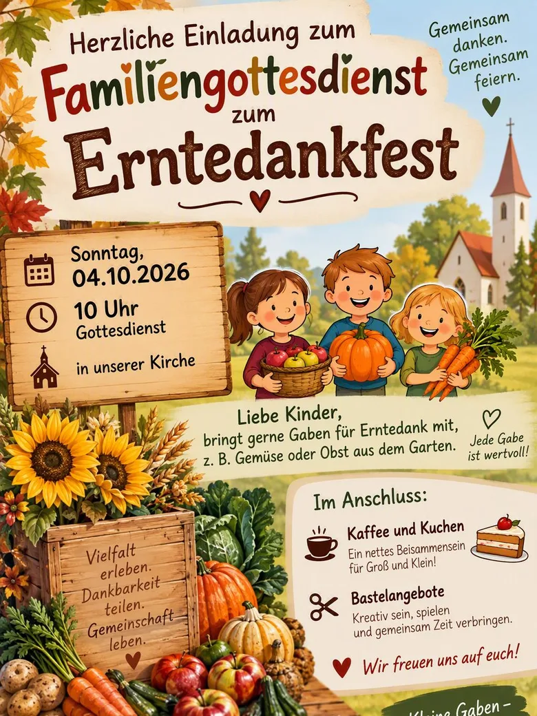 Erntedankfest Melanchthon Kirche