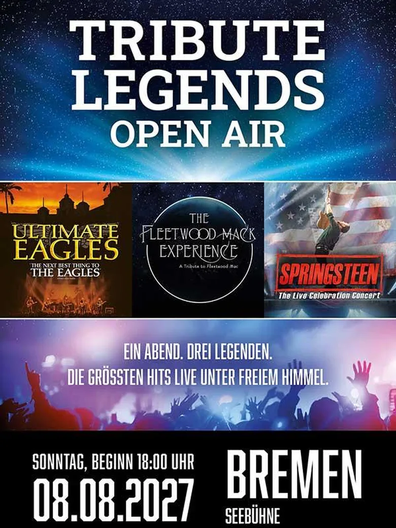 Tribute Legends Open Air – Ultimate Eagles, Springsteen, Fleetwood Mac Experience