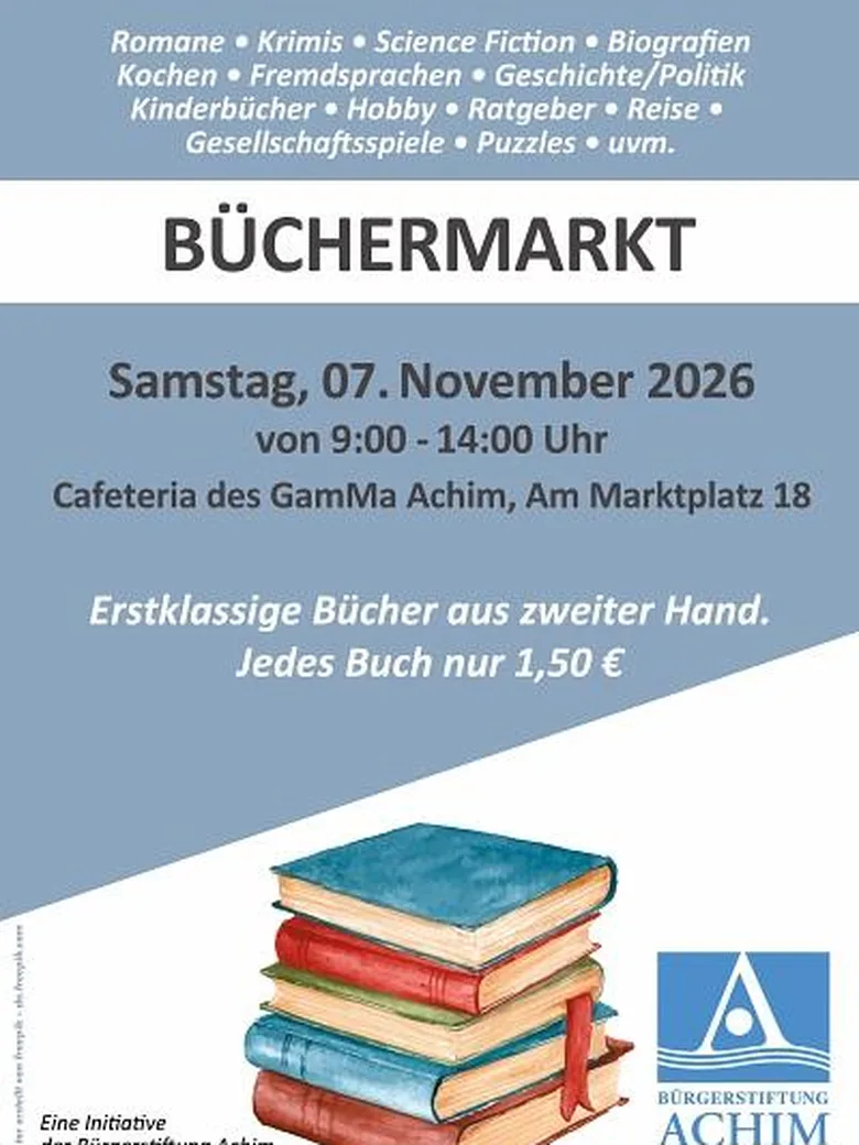 Büchermarkt der Bürgerstiftung Achim