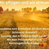 Erntedankgottesdienst in Brundorf auf dem Bauernhof