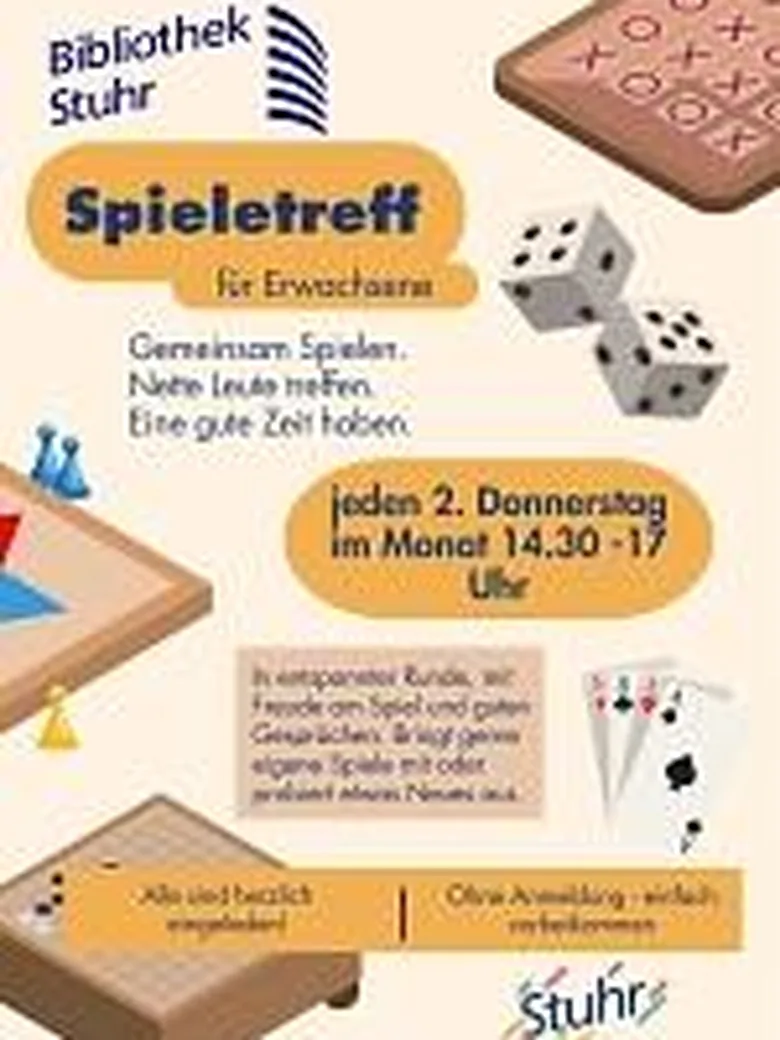 Spieletreff für Erwachsene in der Bibliothek