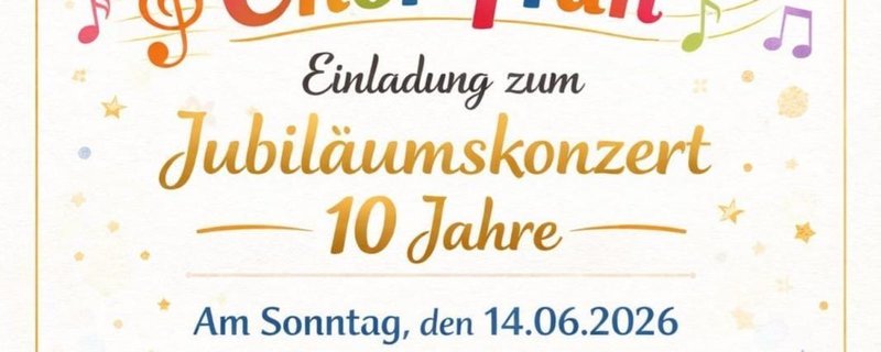 Jubiläumskonzert "Chor for Fun" in Tarmstedt