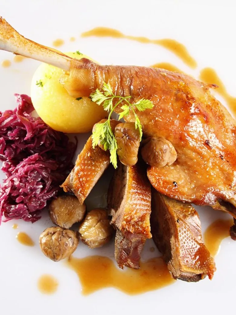 Gänsemenü zum Martinstag im Restaurant alto
