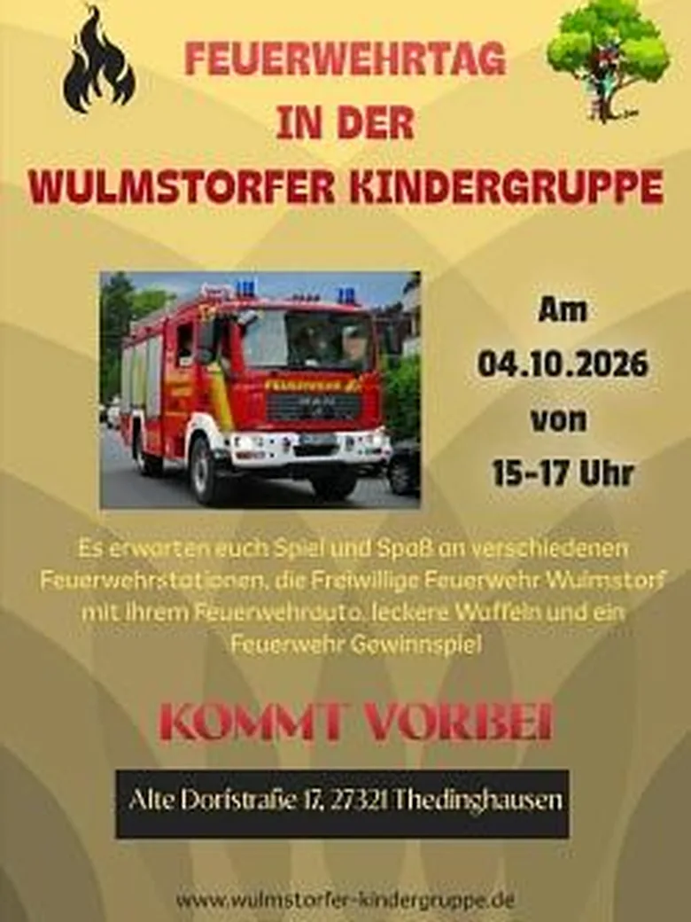 Feuerwehrtag in der Wulmstorfer Kindergruppe