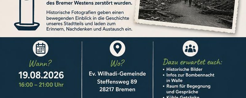 Wilhadi im Park - Foto Ausstellung Bombennacht