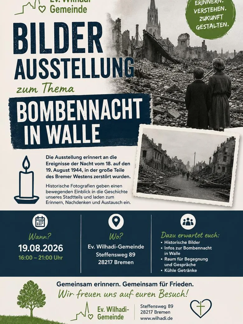 Wilhadi im Park - Foto Ausstellung Bombennacht