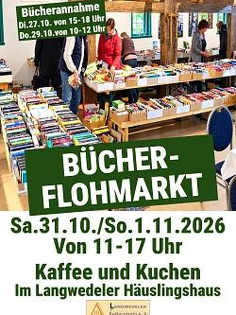 Bücherflohmarkt im Langwedeler Häuslingshaus