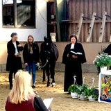 Ostermontag Gottesdienst mit Alpakas in der Reit-und Fahrgemeinschaft Beckedorf