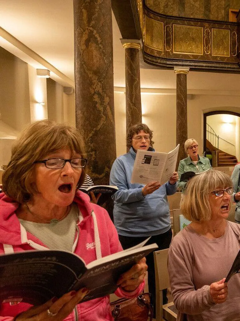 Chorprobe in der St. Georgs Gemeinde