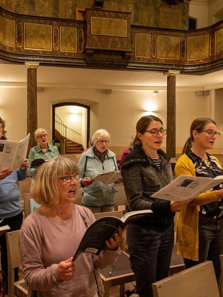 Chorprobe in der St. Georgs Gemeinde