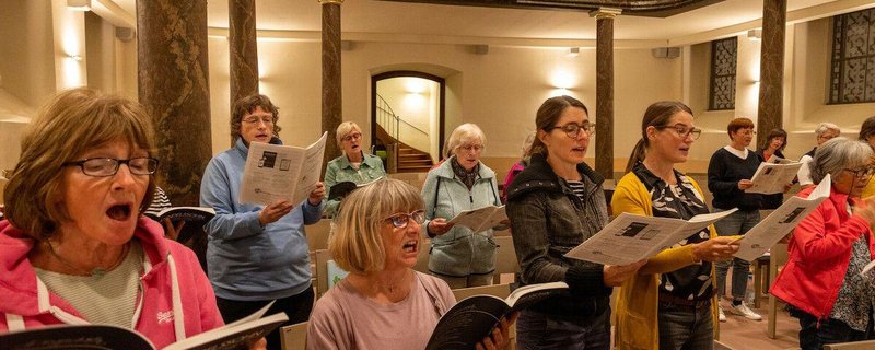 Chorprobe in der St. Georgs Gemeinde