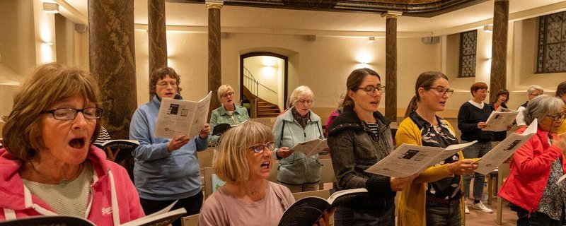 Chorprobe in der St. Georgs Gemeinde