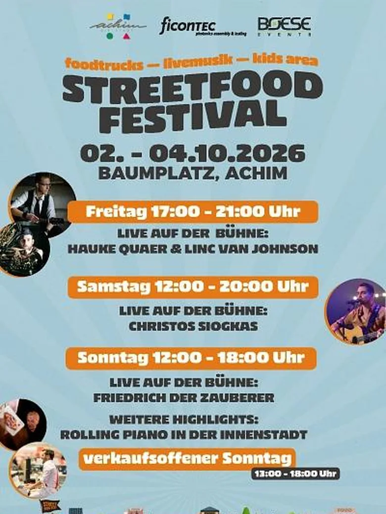 StreetFoodFestival mit verkaufsoffenem Sonntag und Flohmarkt