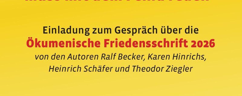 Wer Frieden will, muss mit dem Feind reden