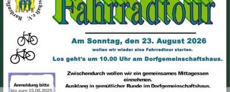 Fahrradtour der Dorfgemeinschaft Bardenfleth